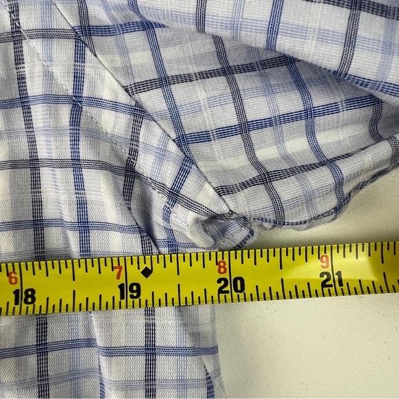 Men's English Laundry Blue Plaid  Button Up Shirt - Picture 7 of 12